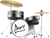 Ein Schlagzeug auf dem Drum steht