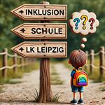 Logo des Projekts 'Wegweiser Inklusive Schule im Landkreis Leipzig'