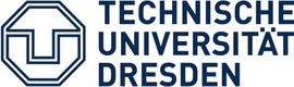 Logo der TU Dresden aus Schrift und Piktogramm 