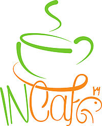 Logo INcafe als Kaffeetasse und Schriftzug